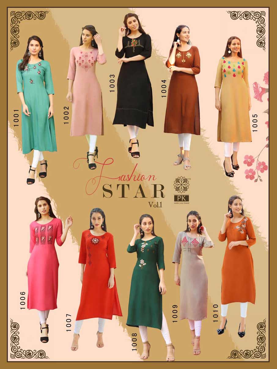 Fashion Star Vol-1 Rayon Designer Kurtis Collection Fashion Star Vol-1 Rayon Designer Kurtis Collection